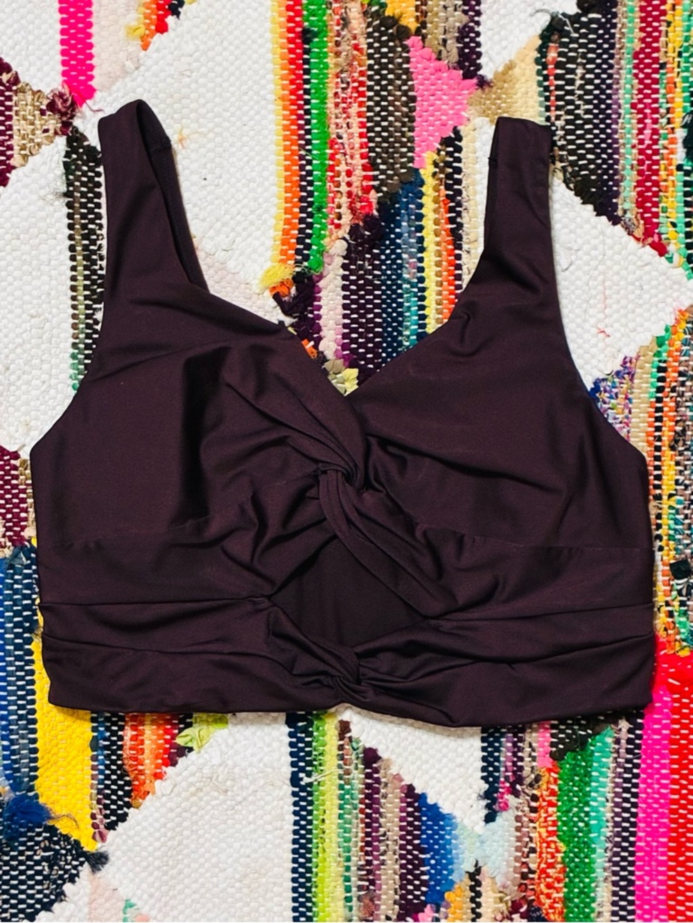 Victoria's Secret Sport Twist-Front Sports Bra in Deep Plum